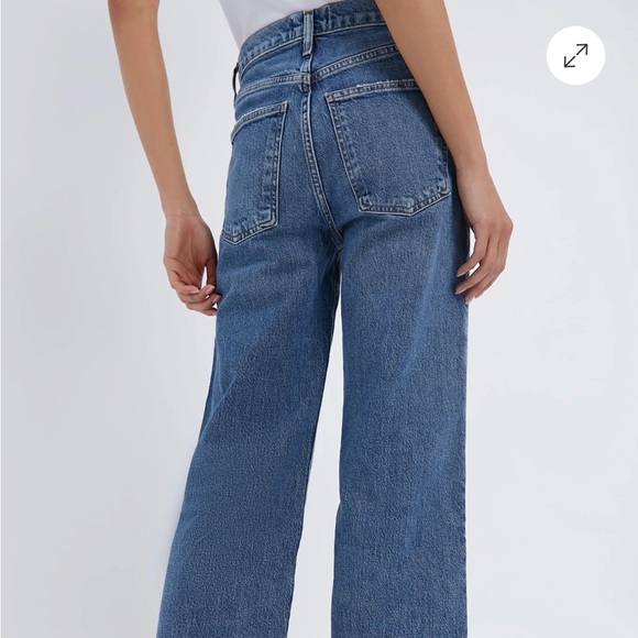 Agolde relaxed ankle denim. Harper Crop like new - Picture 4 of 5